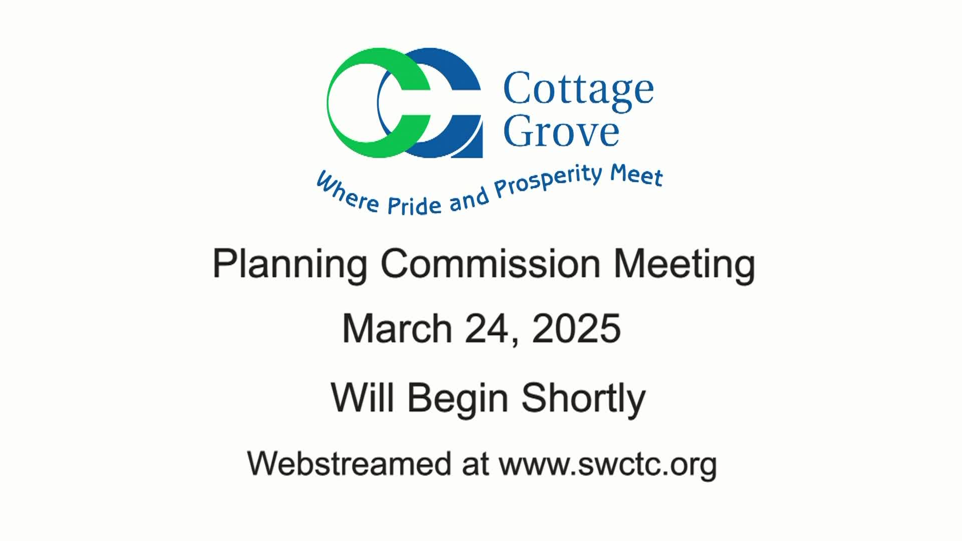 Cottage Grove Planning Commission Meeting