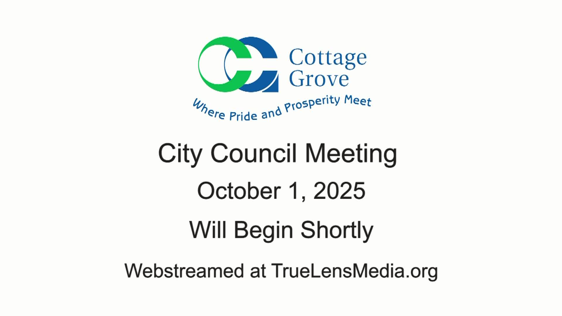 Cottage Grove City Council Meeting