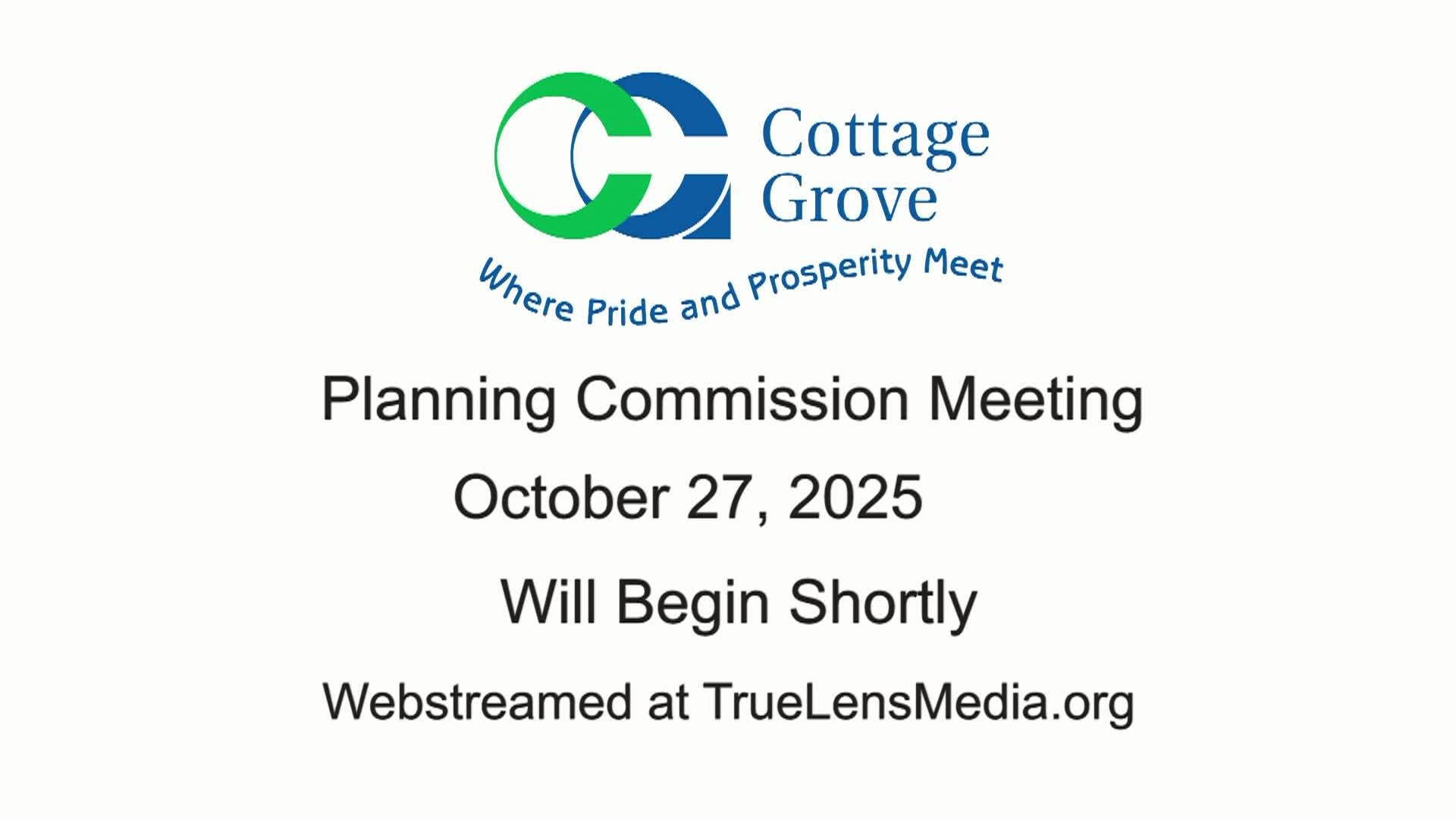 Cottage Grove Planning Commission Meeting