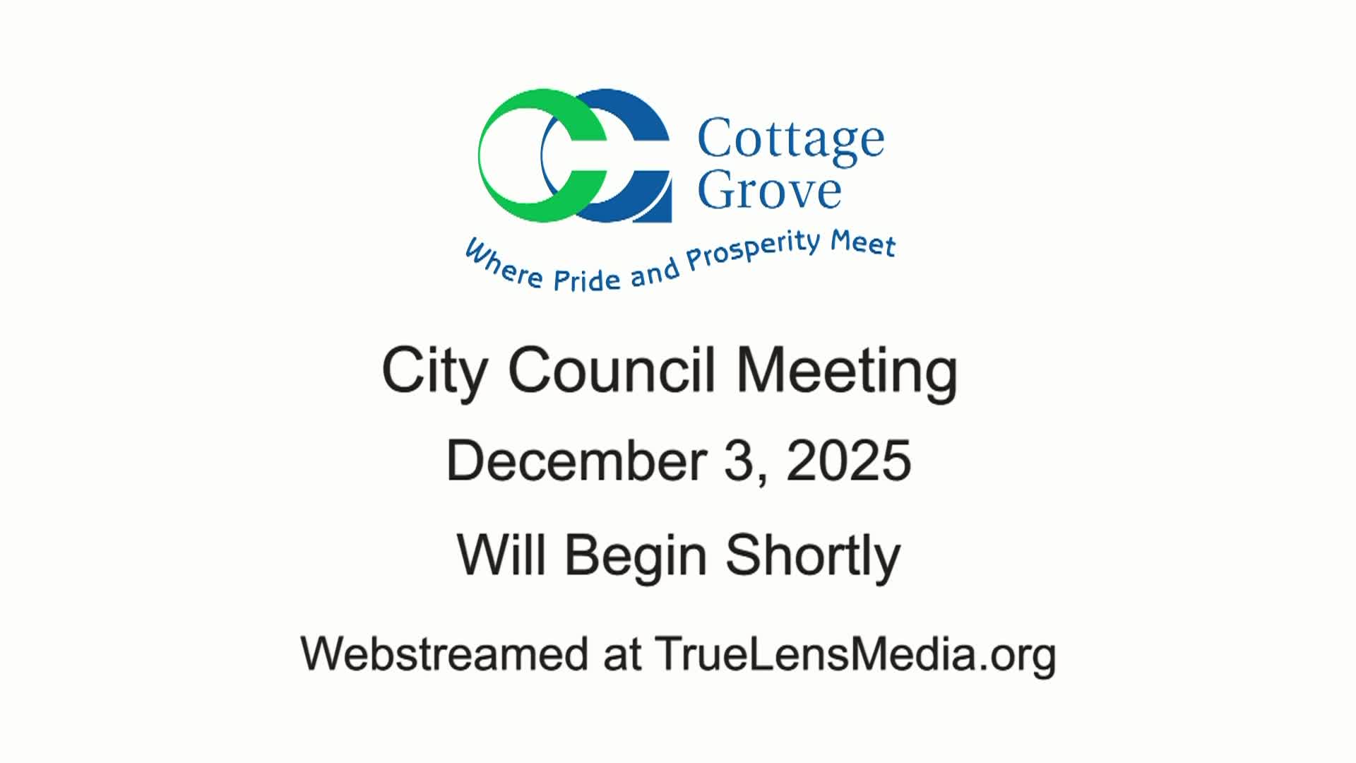 Cottage Grove City Council Meeting