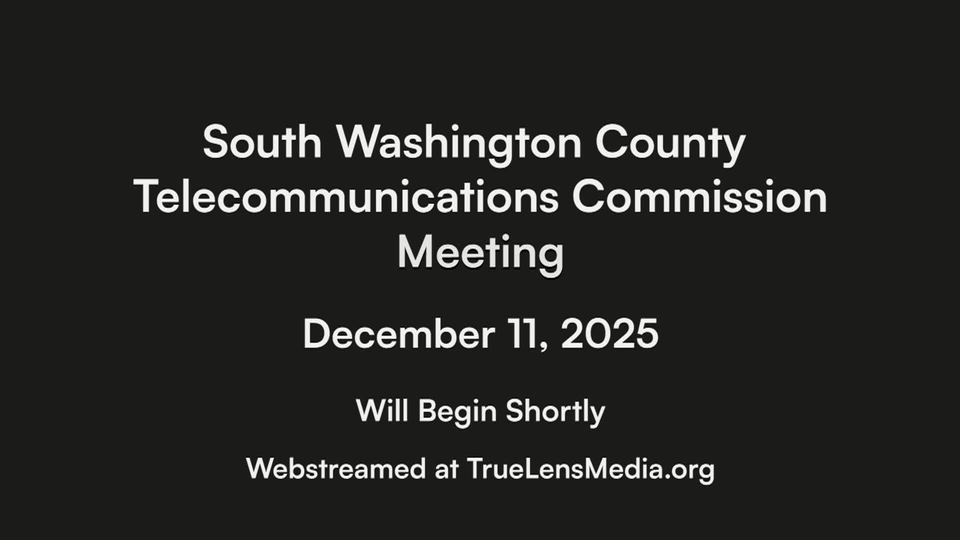 South Washington County Telecommunications Commission Meeting