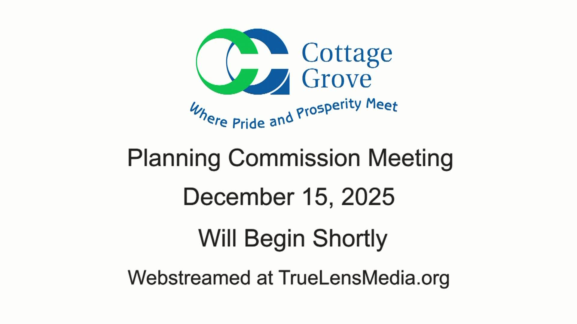 Cottage Grove Planning Commission Meeting