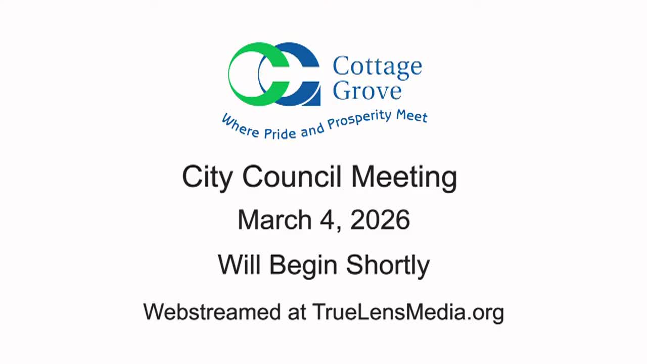 Thumbnail image for Cottage Grove City Council Meeting